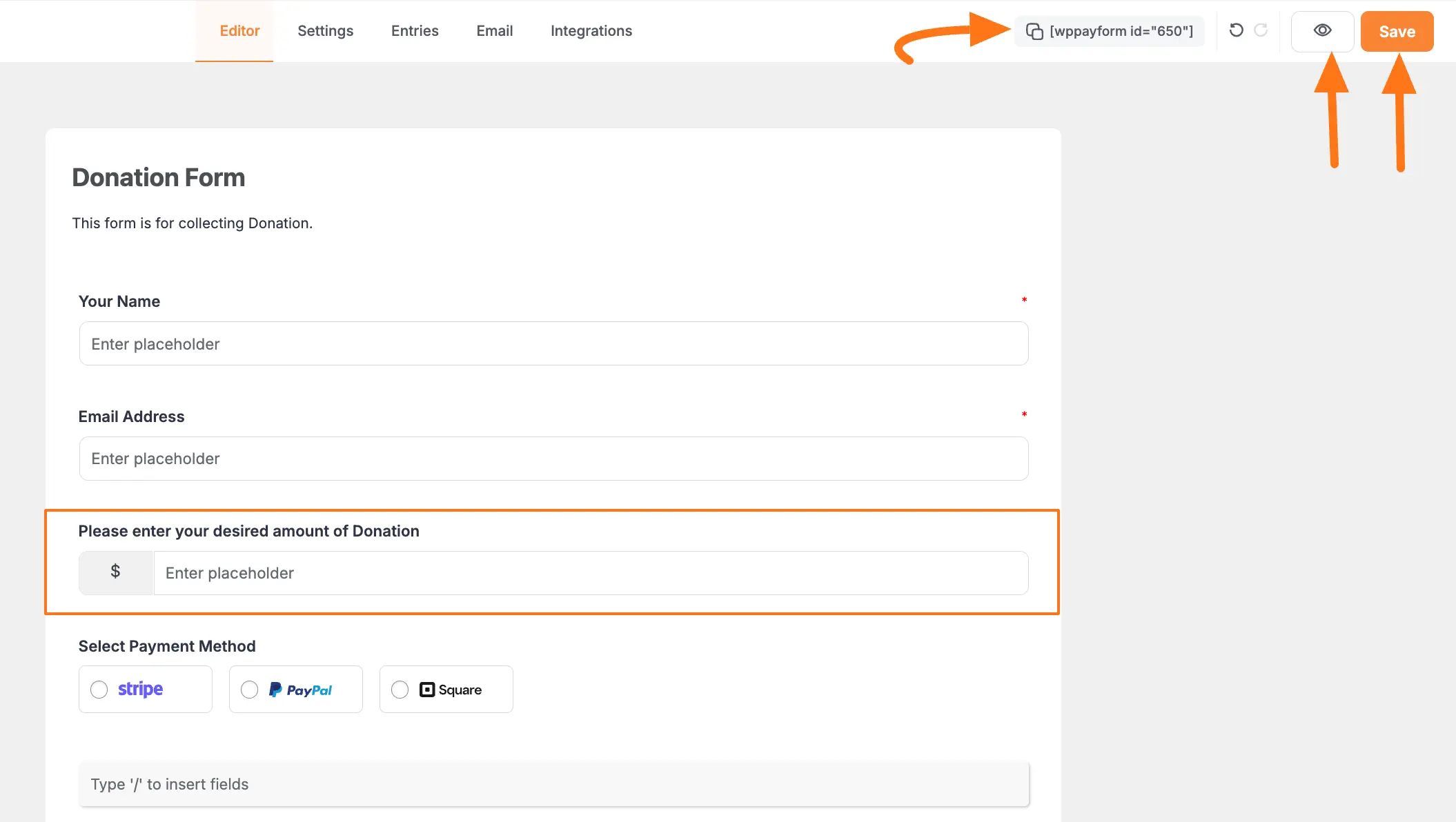 Form Management Options