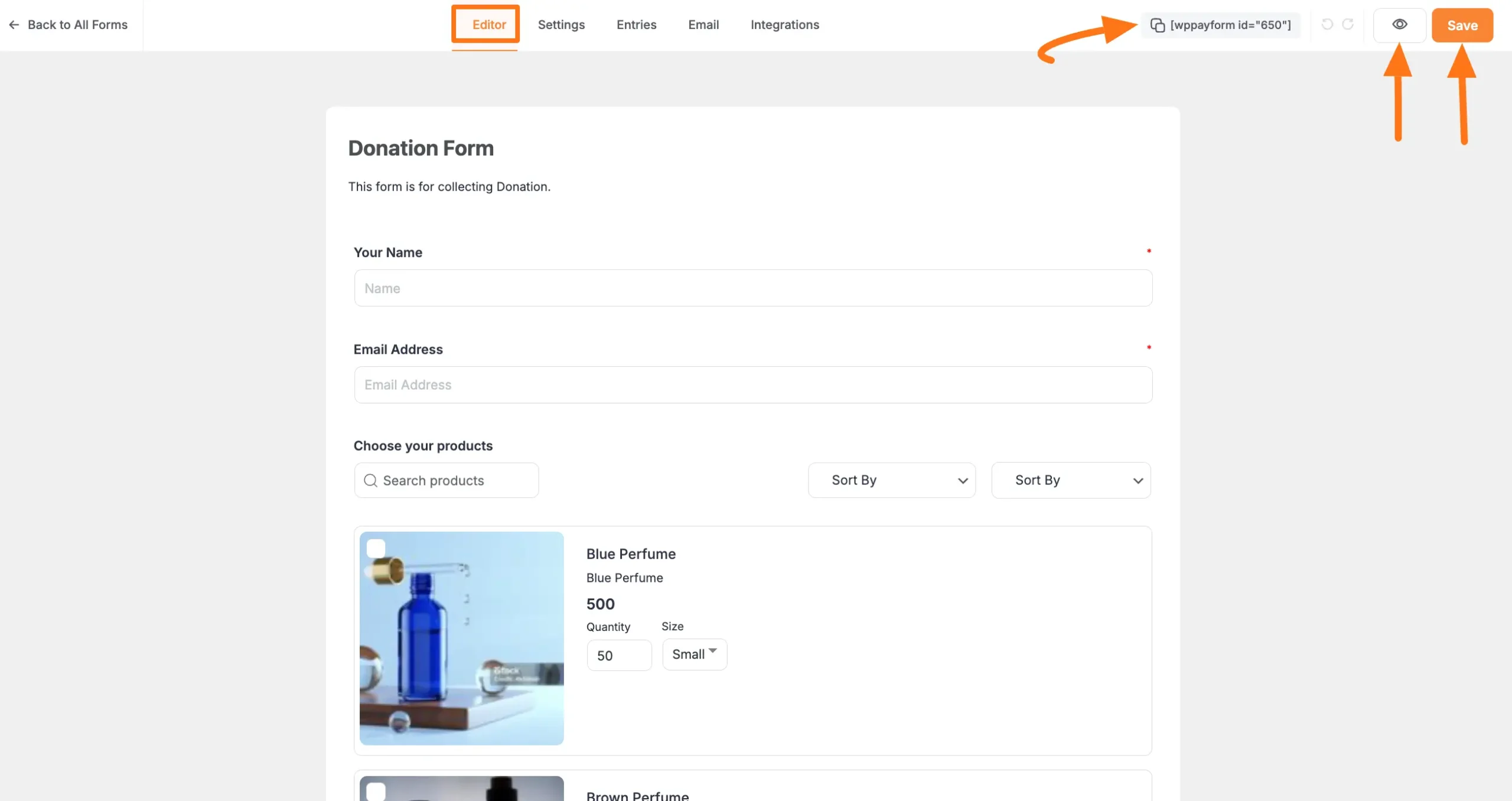 Form Management Options
