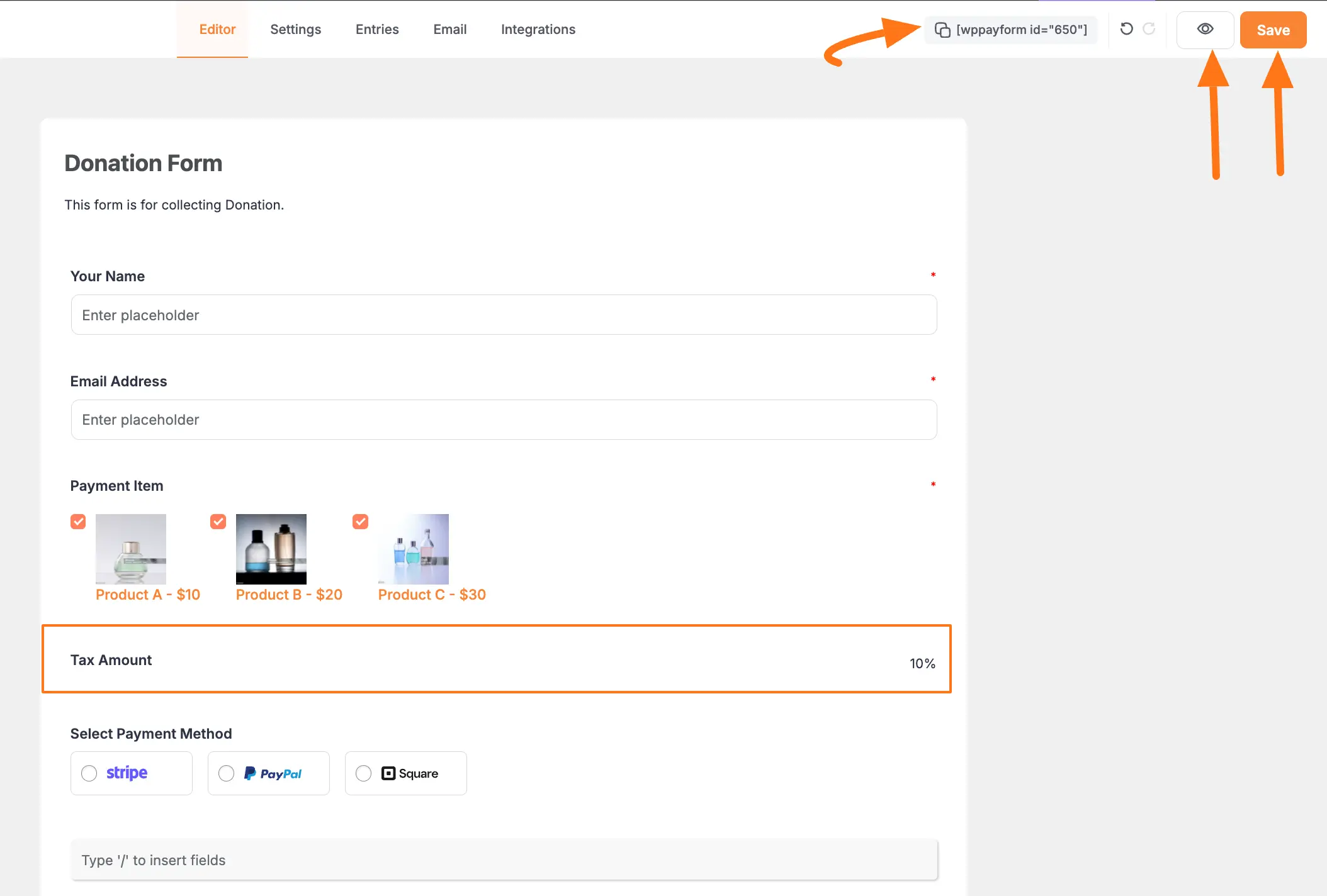Form Management Options