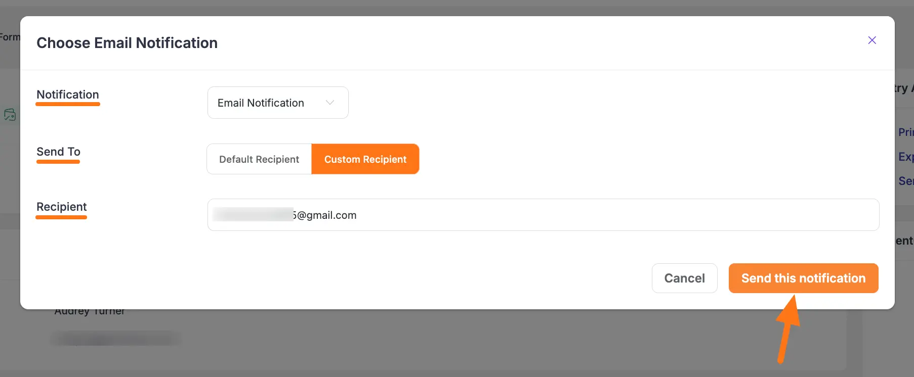 Manual notification process
