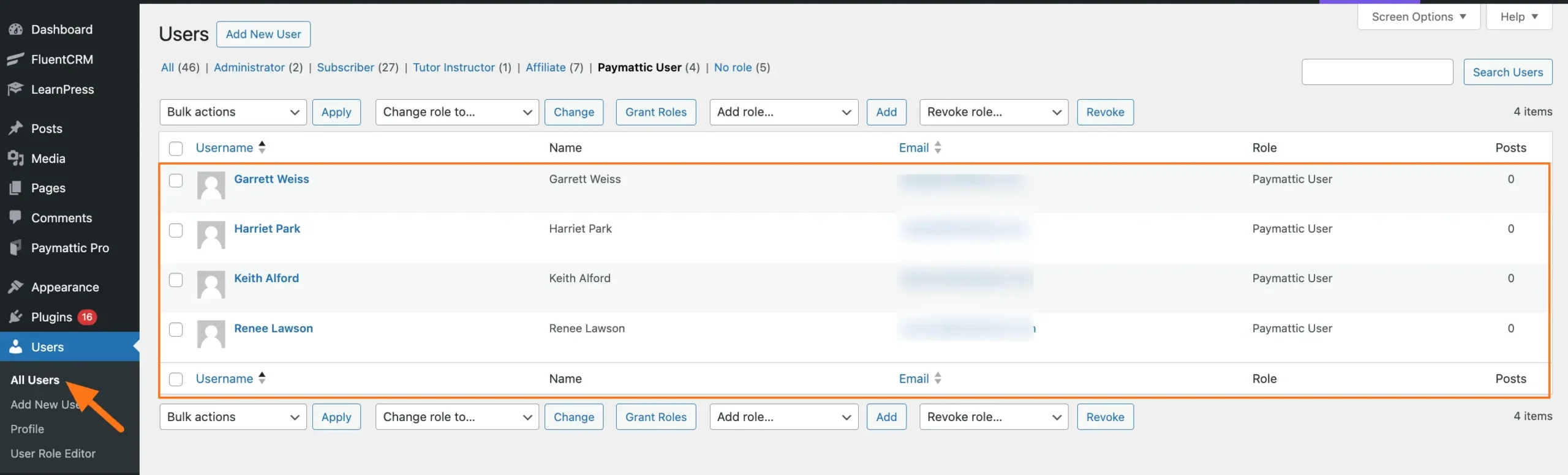 Preview of User Registration