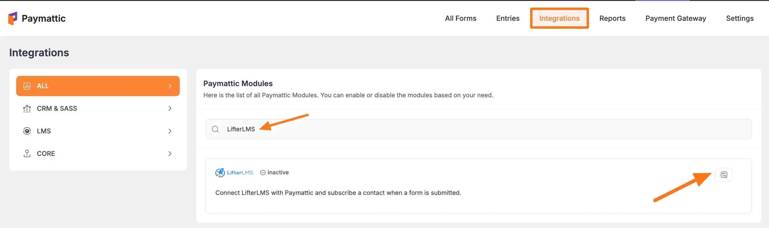 LifterLMS Settings Icon