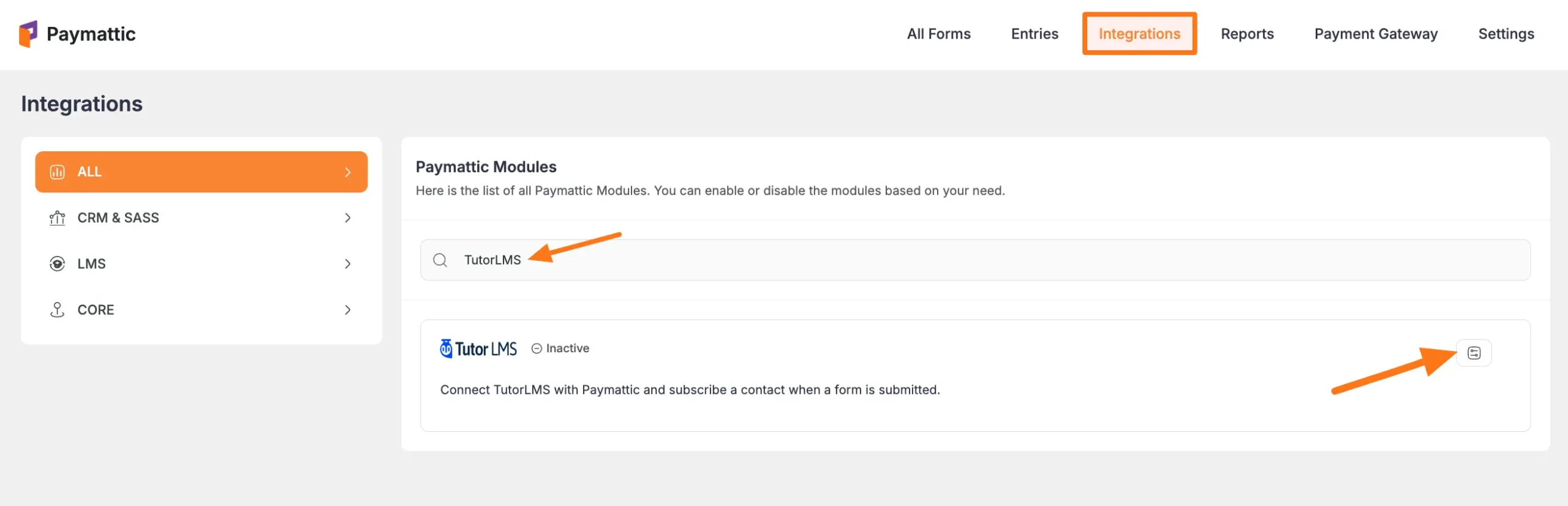 Tutor LMS Settings Icon