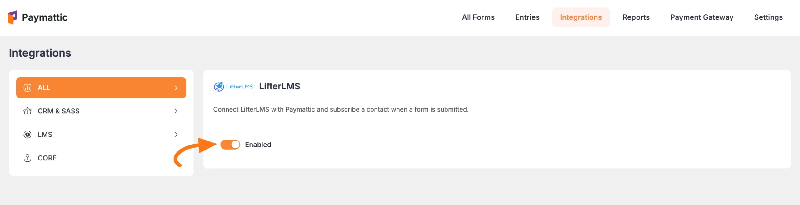 Enable LifterLMS integration