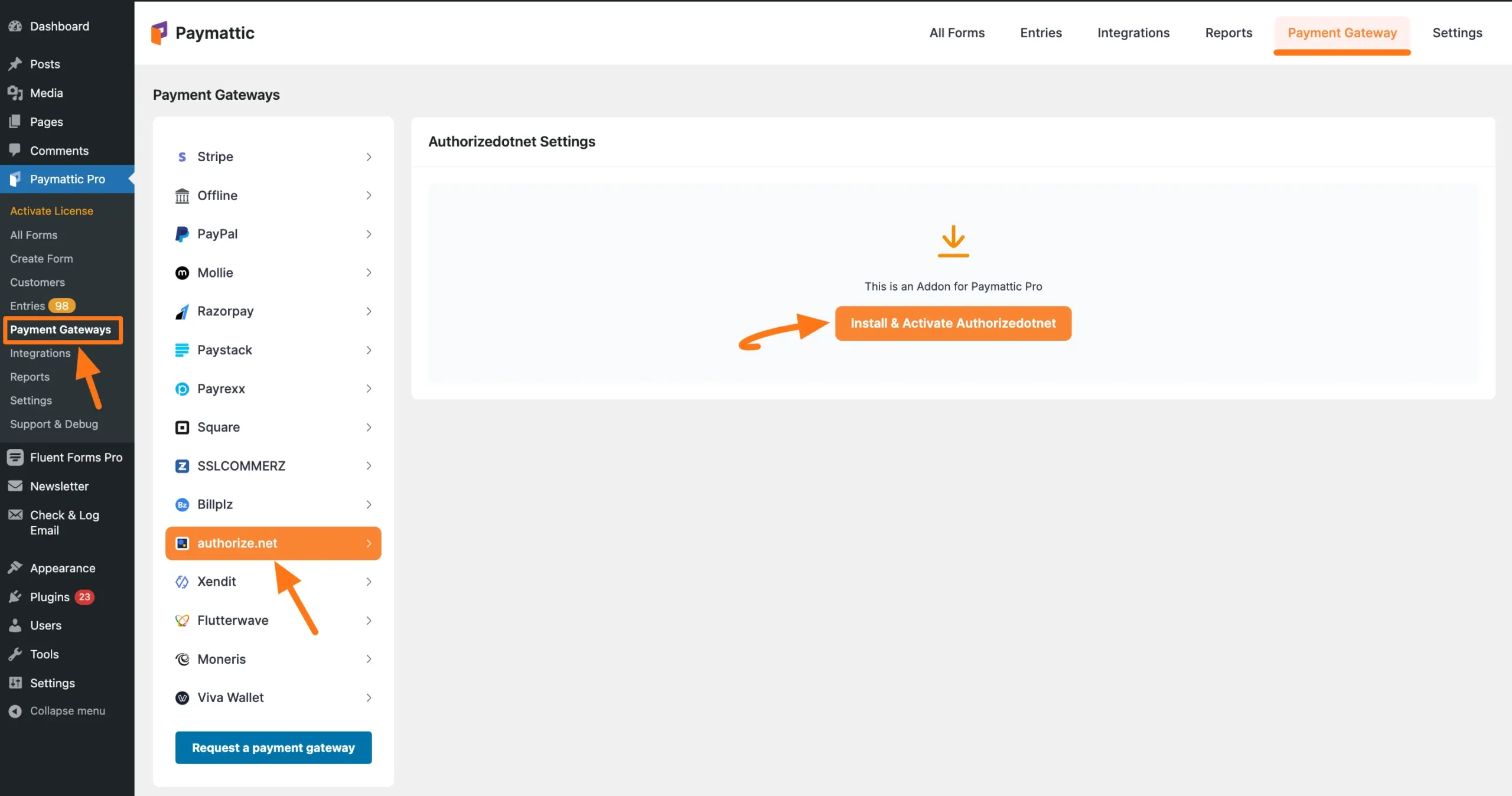 Install Authorize.net