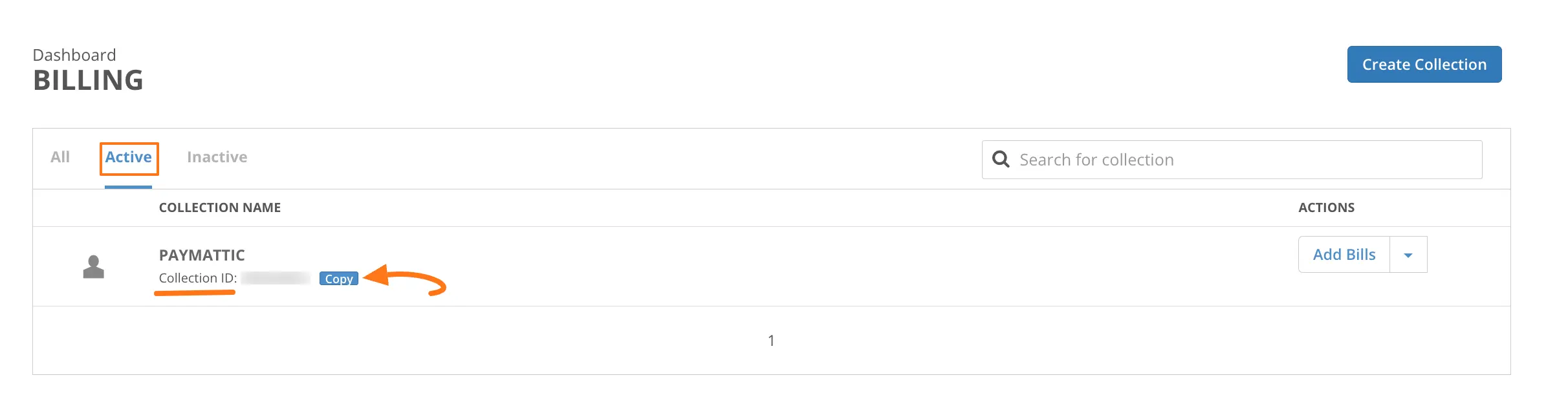 Copy Existing Collection ID
