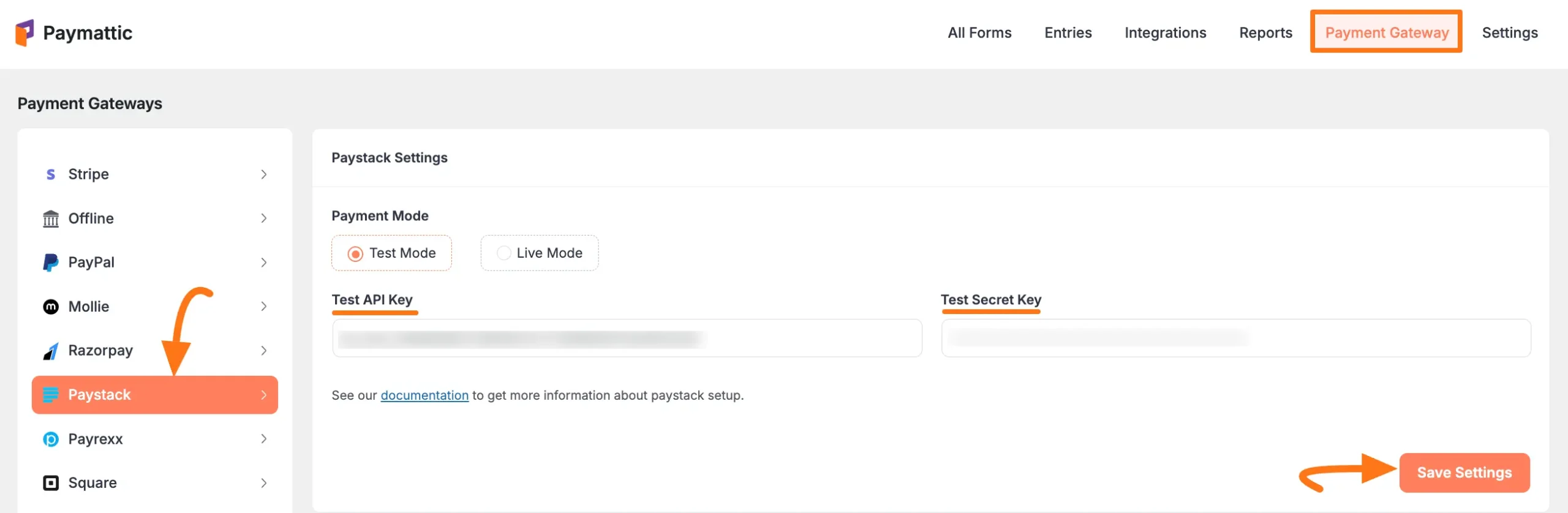 Configure Paystack Credentials in Paymattic