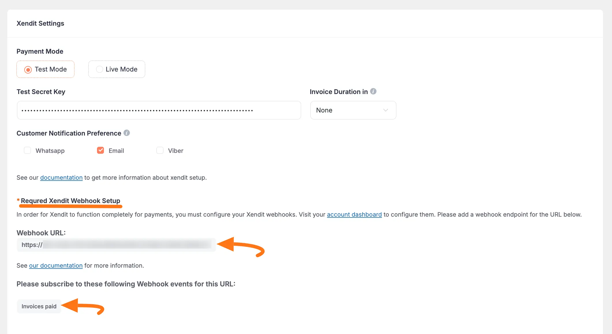 Webhook URL in Paymattic